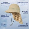 image:imageTOPEX Cooling Sun Hat with Neck Flap  UPF 50 Wide Brim Breathable Hat for Hiking Fishing amp Big HeadsKhaki  Fish Camo