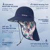 image:imageTOPEX Cooling Sun Hat with Neck Flap  UPF 50 Wide Brim Breathable Hat for Hiking Fishing amp Big HeadsNavy  Tropical Palm