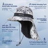 image:imageTOPEX Cooling Sun Hat with Neck Flap  UPF 50 Wide Brim Breathable Hat for Hiking Fishing amp Big HeadsWhite  Water Ripple
