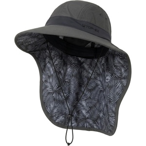 image:imageTOPEX Cooling Sun Hat with Neck Flap  UPF 50 Wide Brim Breathable Hat for Hiking Fishing amp Big HeadsDark Grey  Tropical Palm