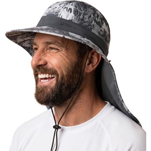 image:imageTOPEX Cooling Sun Hat with Neck Flap  UPF 50 Wide Brim Breathable Hat for Hiking Fishing amp Big HeadsGrey  Water Ripple