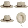 image:imageTOPEX Cotton Aussie Outback Safari Hat UPF 50 Sun Hat Wide Brim with Chin Strap Breathable Packable Bush Hat Men WomenBeigewhite