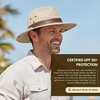 image:imageTOPEX Cotton Aussie Outback Safari Hat UPF 50 Sun Hat Wide Brim with Chin Strap Breathable Packable Bush Hat Men WomenBeigewhite