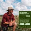 image:imageTOPEX Cotton Aussie Outback Safari Hat UPF 50 Sun Hat Wide Brim with Chin Strap Breathable Packable Bush Hat Men WomenBeigewhite