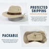 image:imageTOPEX Cotton Aussie Outback Safari Hat UPF 50 Sun Hat Wide Brim with Chin Strap Breathable Packable Bush Hat Men WomenBeigewhite