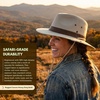 image:imageTOPEX Cotton Aussie Outback Safari Hat UPF 50 Sun Hat Wide Brim with Chin Strap Breathable Packable Bush Hat Men WomenGrey