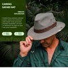 image:imageTOPEX Cotton Aussie Outback Safari Hat UPF 50 Sun Hat Wide Brim with Chin Strap Breathable Packable Bush Hat Men WomenGrey