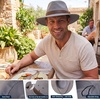 image:imageTOPEX Cotton Aussie Outback Safari Hat UPF 50 Sun Hat Wide Brim with Chin Strap Breathable Packable Bush Hat Men WomenGrey