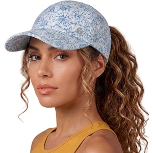 image:imageTOPEX Cooling High Ponytail Everyday Sports Hat for Women Breathable Comfort Fit for Running Golf Walking UPF 50 FoldableBlue Ripple