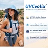 image:imageTOPEX UVCoolix Womens Cooling Bucket Sun Hat with Ponytail Hole Wide Brim UPF 50 Packable Summer Travel OutdoorGrey