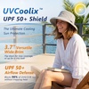 image:imageTOPEX UVCoolix Womens Cooling Bucket Sun Hat with Ponytail Hole Wide Brim UPF 50 Packable Summer Travel OutdoorGrey