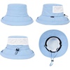 image:imageTOPEX UVCoolix Womens Cooling Bucket Sun Hat with Ponytail Hole Wide Brim UPF 50 Packable Summer Travel OutdoorMisty Periwinkle