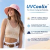 image:imageTOPEX UVCoolix Womens Cooling Bucket Sun Hat with Ponytail Hole Wide Brim UPF 50 Packable Summer Travel OutdoorPink