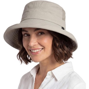 image:imageTOPEX UVCoolix Womens Cooling Bucket Sun Hat with Ponytail Hole Wide Brim UPF 50 Packable Summer Travel OutdoorGrey