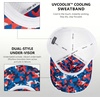 image:imageUVCoolix Cooling American USA Flag Baseball Cap Hydro Performance Hat Breathable UPF50 Patriotic Underbrim PrintedWhiteUsa FlagRed Blue Camo