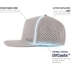 image:imageUVCoolix Cooling Sweatband Flat Bill Baseball CapBreathable Sun ProtectionWaterproof Performance Snapback Hat OutdoorKhakiBlack