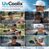 image:imageUVCoolix Cooling Sweatband Flat Bill Baseball CapBreathable Sun ProtectionWaterproof Performance Snapback Hat OutdoorWhiteBlack