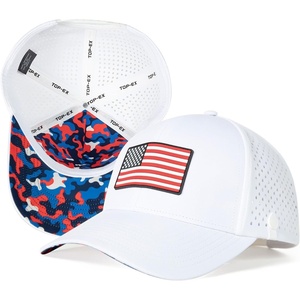 image:imageUVCoolix Cooling American USA Flag Baseball Cap Hydro Performance Hat Breathable UPF50 Patriotic Underbrim PrintedWhiteUsa FlagRed Blue Camo