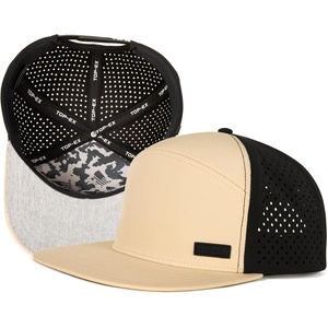 image:imageUVCoolix Cooling Sweatband Flat Bill Baseball CapBreathable Sun ProtectionWaterproof Performance Snapback Hat OutdoorKhakiBlack