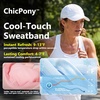 image:imageTOPEX ChicPony Cooling UV 50 High Ponytail Baseball Cap for Women  Breathable for Running Golf Sports29white