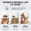 image:imageTOPEX ChicPony Cooling UV 50 High Ponytail Baseball Cap for Women  Breathable for Running Golf SportsBlack