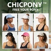 image:imageTOPEX ChicPony Cooling UV 50 High Ponytail Baseball Cap for Women  Breathable for Running Golf SportsBlack