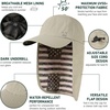 image:imageTOPEX LXLXXL UV50 Waterproof Neck Flap Baseball Sun CapBeige Flag