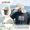 image:imageTOPEX LXLXXL UV50 Waterproof Neck Flap Baseball Sun CapBeige Flag