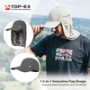 image:imageTOPEX LXLXXL UV50 Waterproof Neck Flap Baseball Sun CapDark Grey Camo Fish