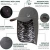 image:imageTOPEX LXLXXL UV50 Waterproof Neck Flap Baseball Sun CapDark Grey Camo Fish