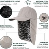 image:imageTOPEX LXLXXL UV50 Waterproof Neck Flap Baseball Sun CapLight Grey Camo Fish