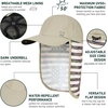 image:imageTOPEX LXLXXL UV50 Waterproof Neck Flap Baseball Sun CapUsa Flagbeige