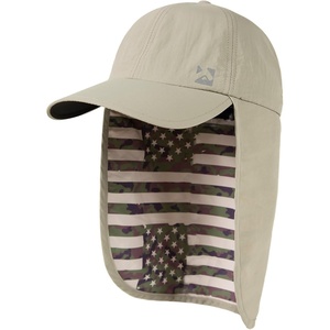 image:imageTOPEX LXLXXL UV50 Waterproof Neck Flap Baseball Sun CapBeige Flag